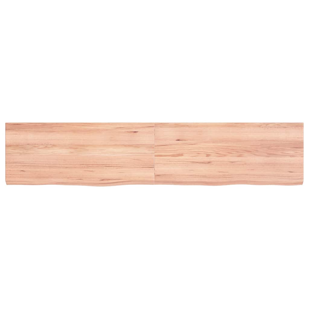 világosbarna kezelt tömör tölgyfa fali polc 140 x 30 x (2-4) cm