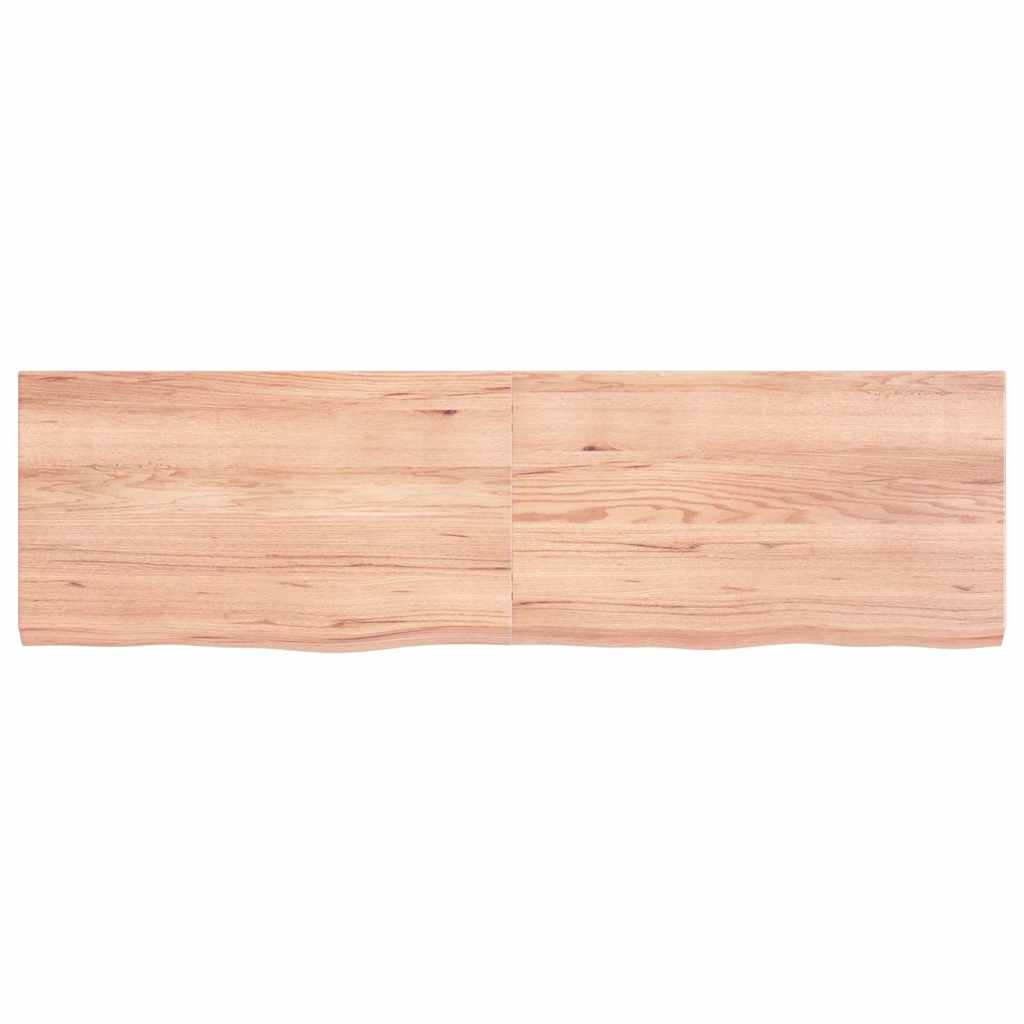 világosbarna kezelt tömör tölgyfa fali polc 140 x 40 x (2-4) cm