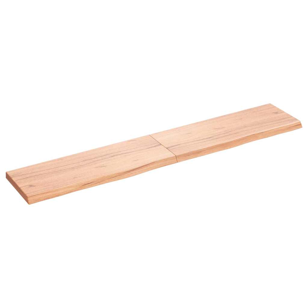 világosbarna kezelt tömör tölgyfa fali polc 160 x 30 x (2-4) cm