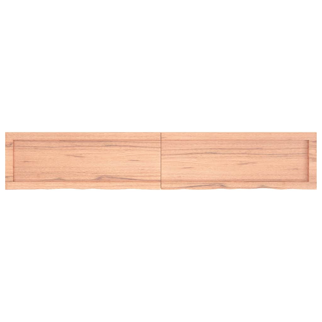 világosbarna kezelt tömör tölgyfa fali polc 160 x 30 x (2-4) cm