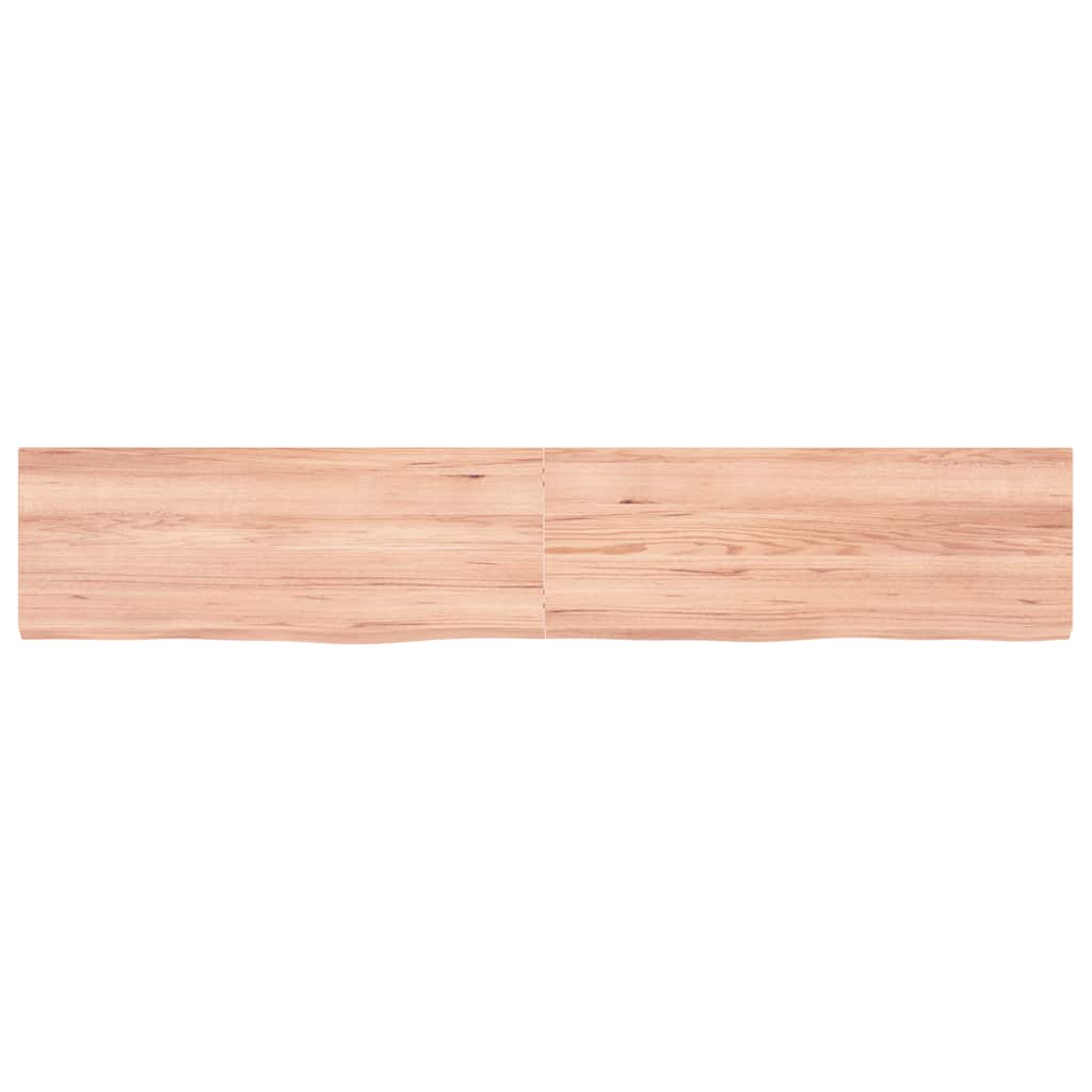 világosbarna kezelt tömör tölgyfa fali polc 160 x 30 x (2-4) cm