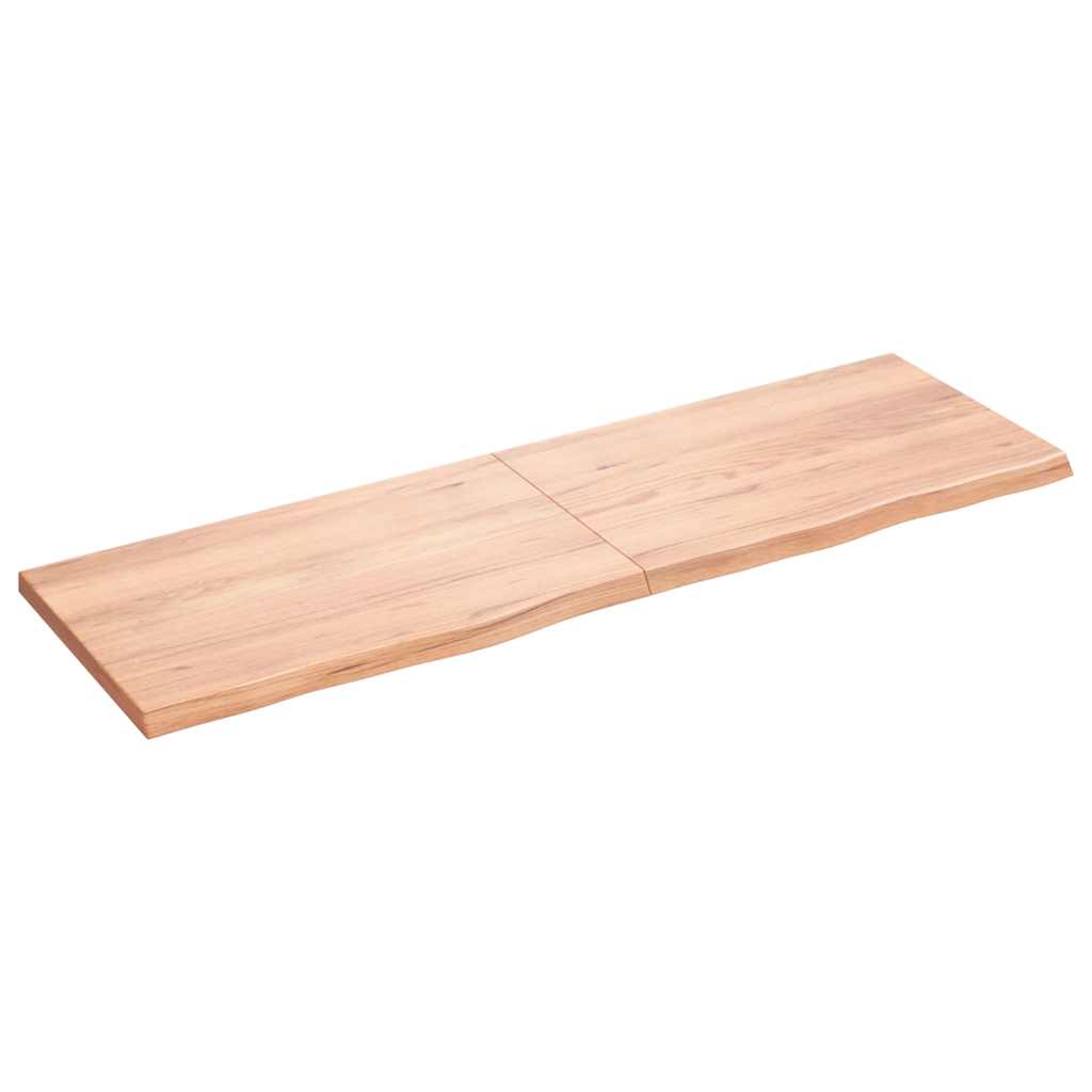 világosbarna kezelt tömör tölgyfa fali polc 160 x 50 x (2-4) cm