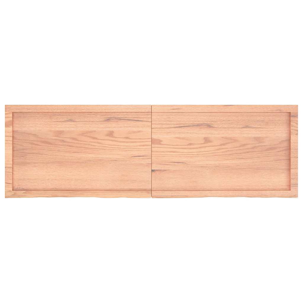 világosbarna kezelt tömör tölgyfa fali polc 160 x 50 x (2-4) cm