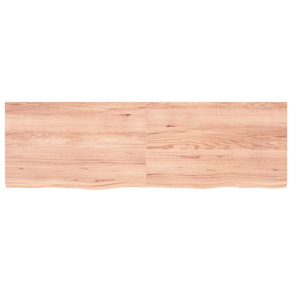 világosbarna kezelt tömör tölgyfa fali polc 160 x 50 x (2-4) cm