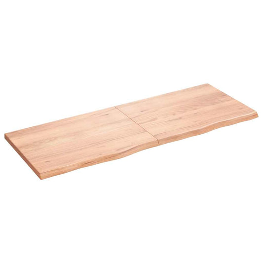 világosbarna kezelt tömör tölgyfa fali polc 160 x 60 x (2-4) cm