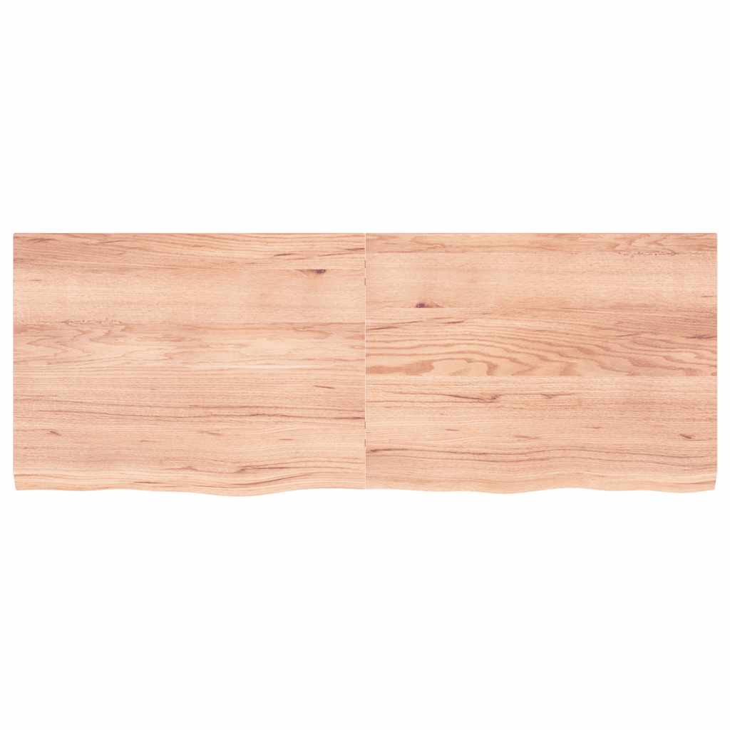 világosbarna kezelt tömör tölgyfa fali polc 160 x 60 x (2-4) cm