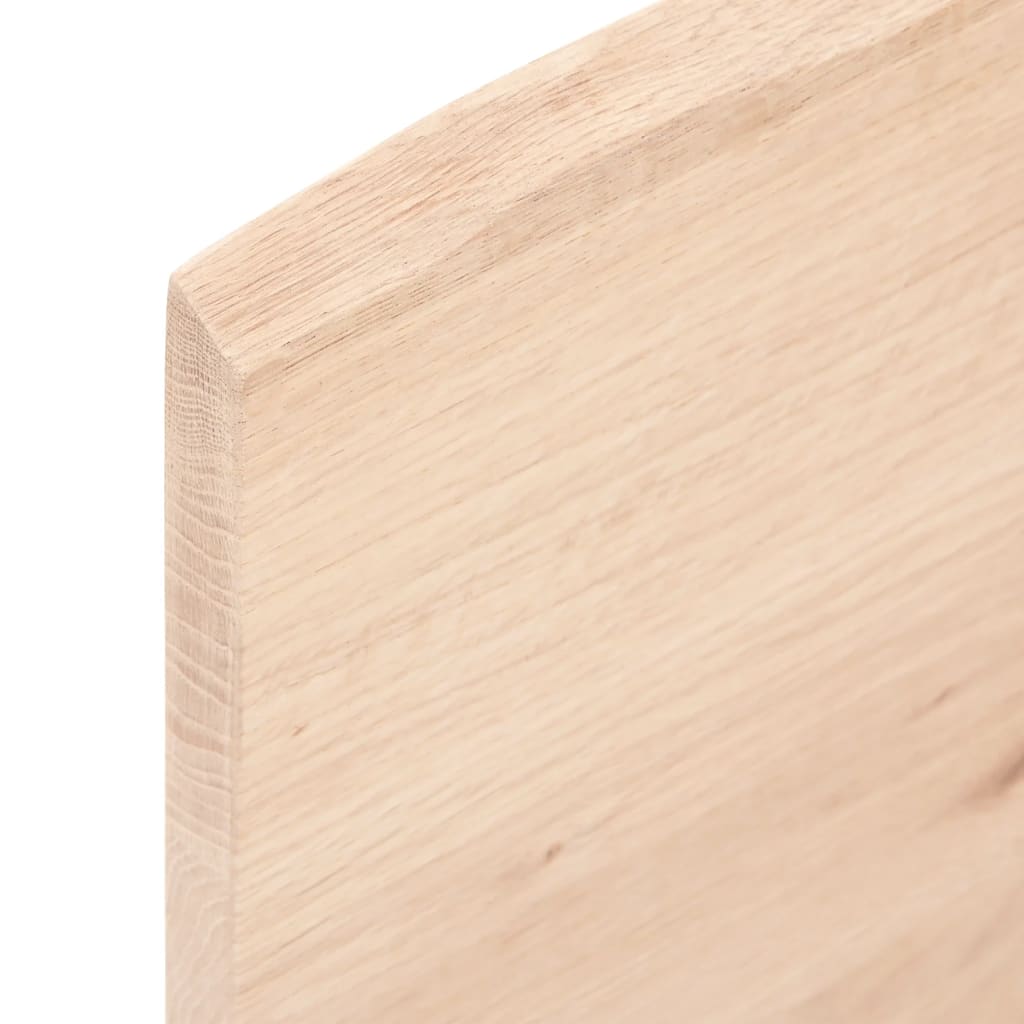 asztallap 100x50x2 cm kezeletlen tömörfa tölgyfa élőszegélyes