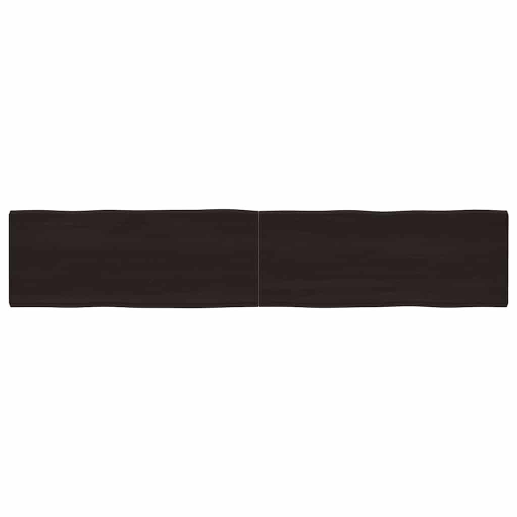 sötétbarna kezelt tömör asztallap 200x40x(2-4) cm