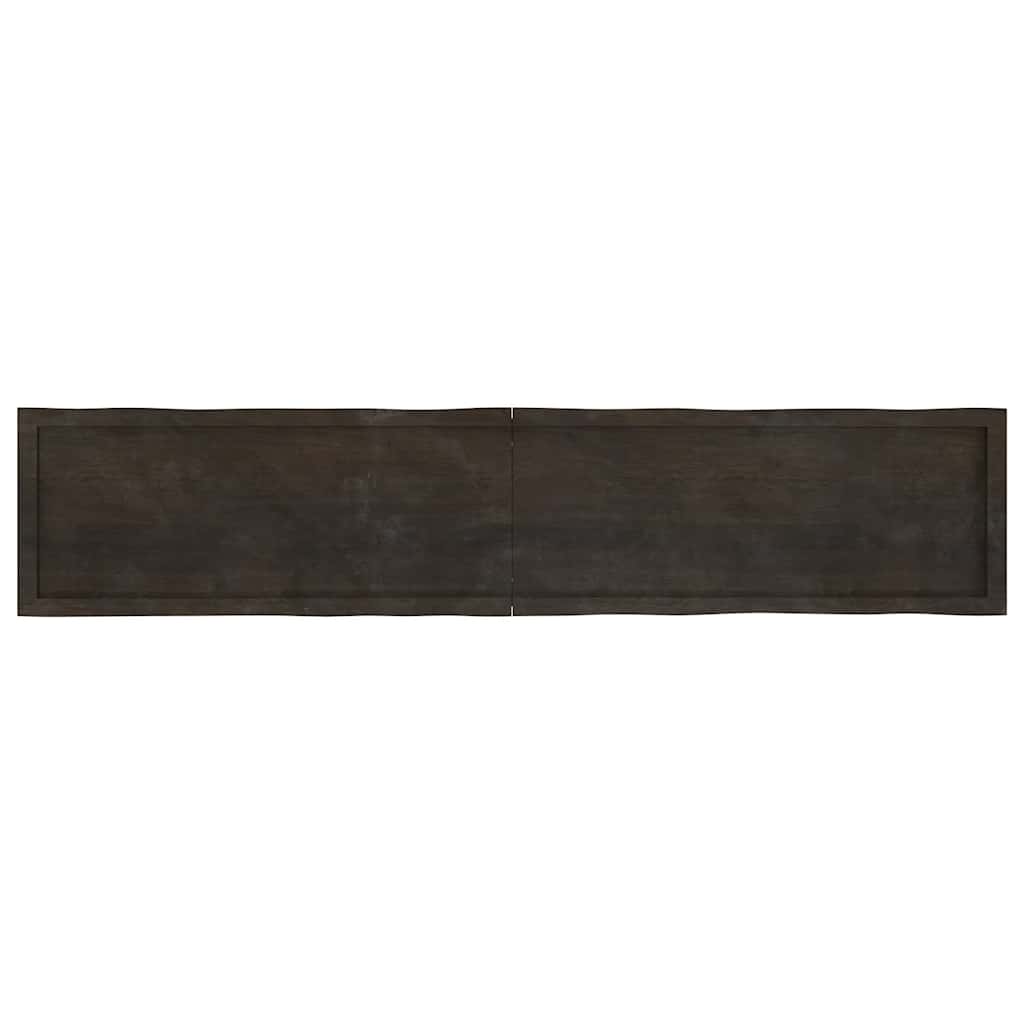 sötétbarna kezelt tömör asztallap 200x40x(2-4) cm
