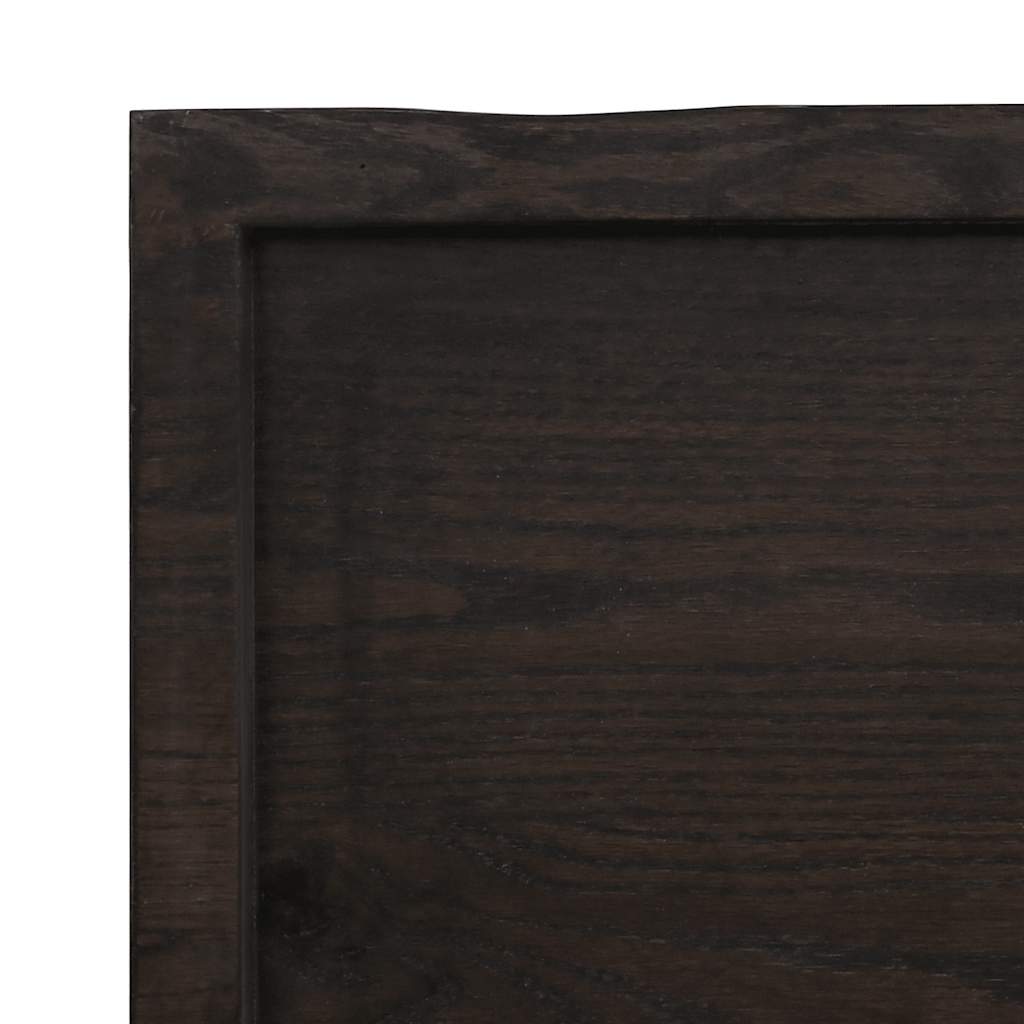 sötétbarna kezelt tömör asztallap 200x40x(2-4) cm