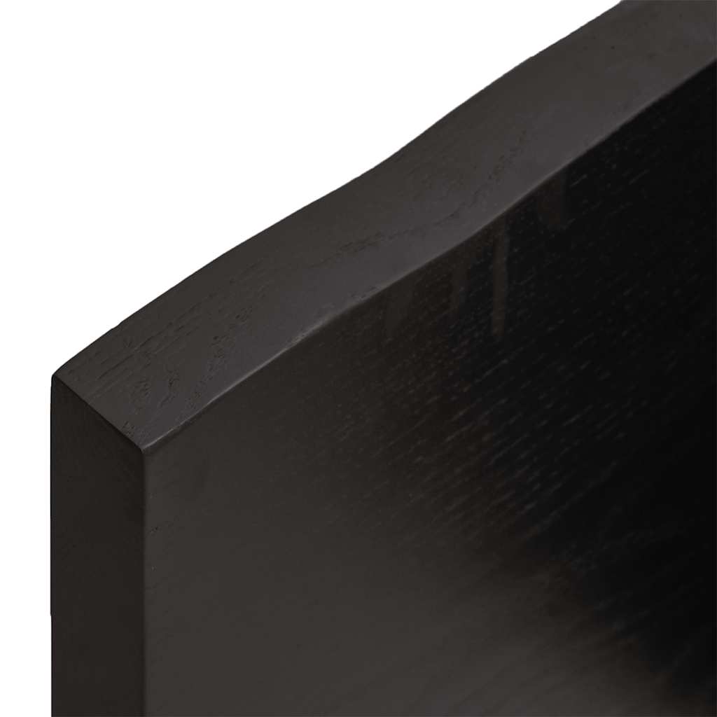 sötétbarna kezelt tömör asztallap 200x40x(2-4) cm