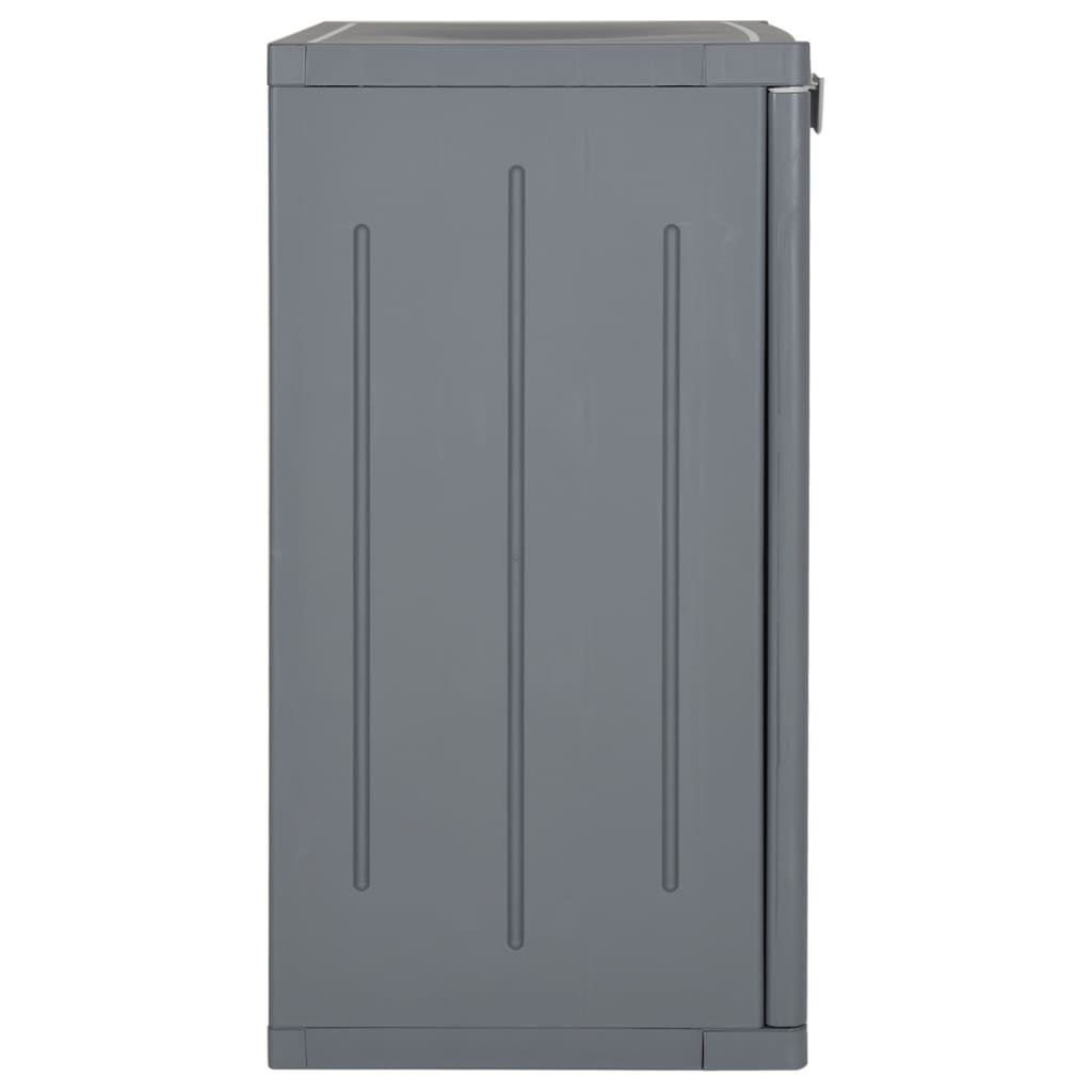 szürke PP rattan kerti tárolószekrény 65 x 45 x 88 cm