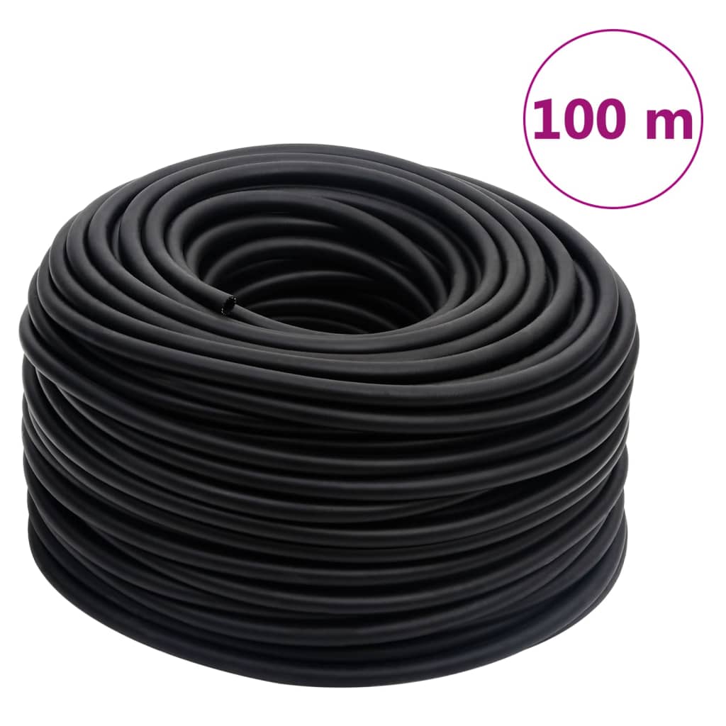fekete gumi és PVC hibrid légtömlő 0,6" 100 m
