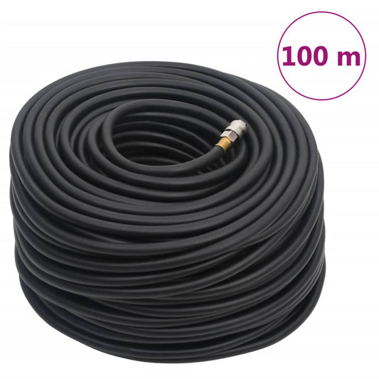 fekete gumi és PVC hibrid légtömlő 0,6" 100 m