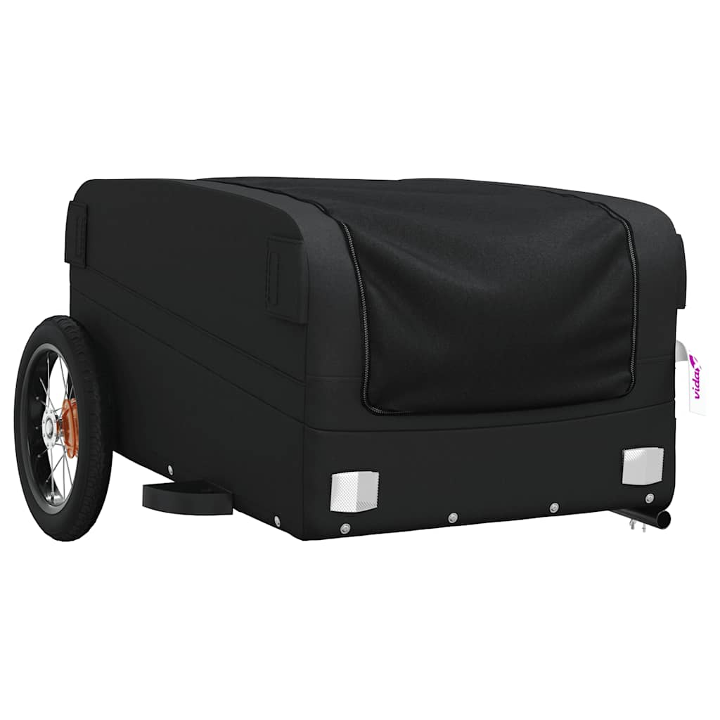 fekete vas kerékpár-utánfutó 30 kg