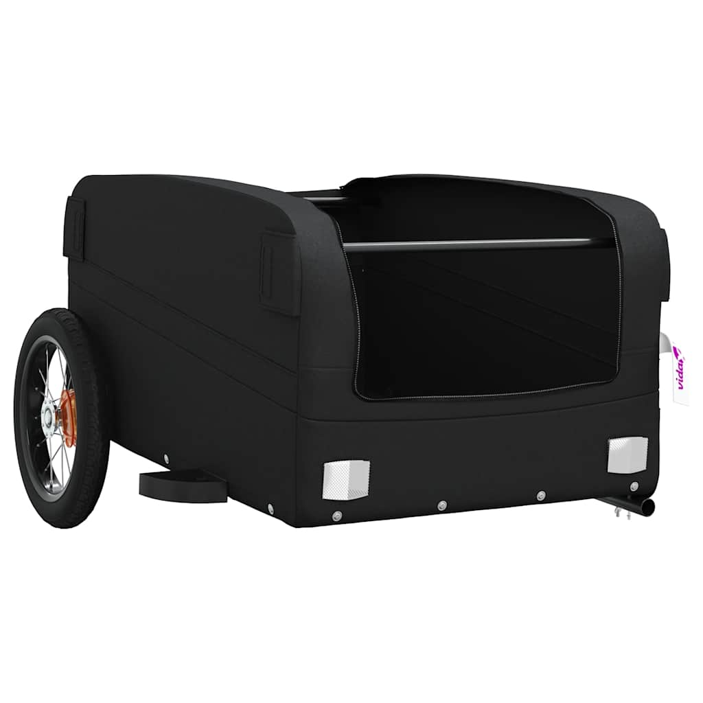 fekete vas kerékpár-utánfutó 30 kg