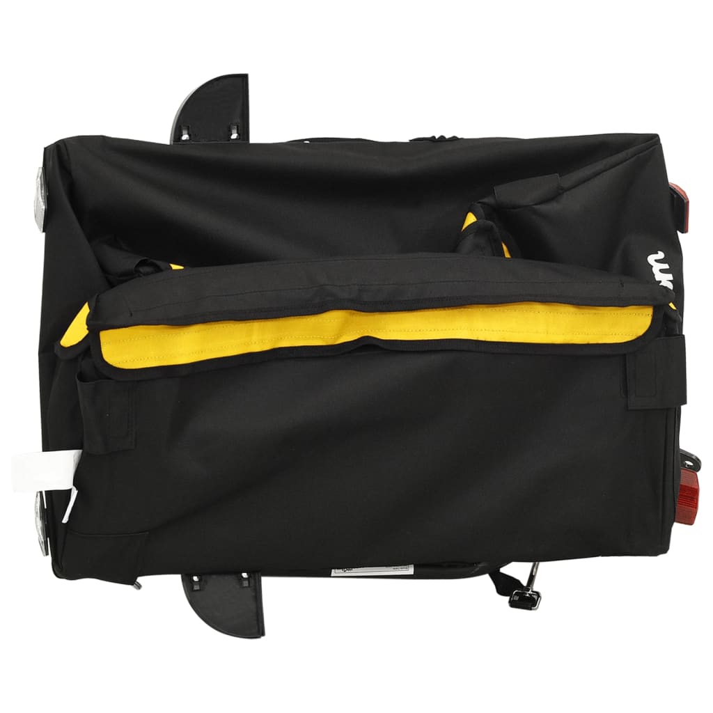 fekete-sárga vas kerékpár-utánfutó 30 kg