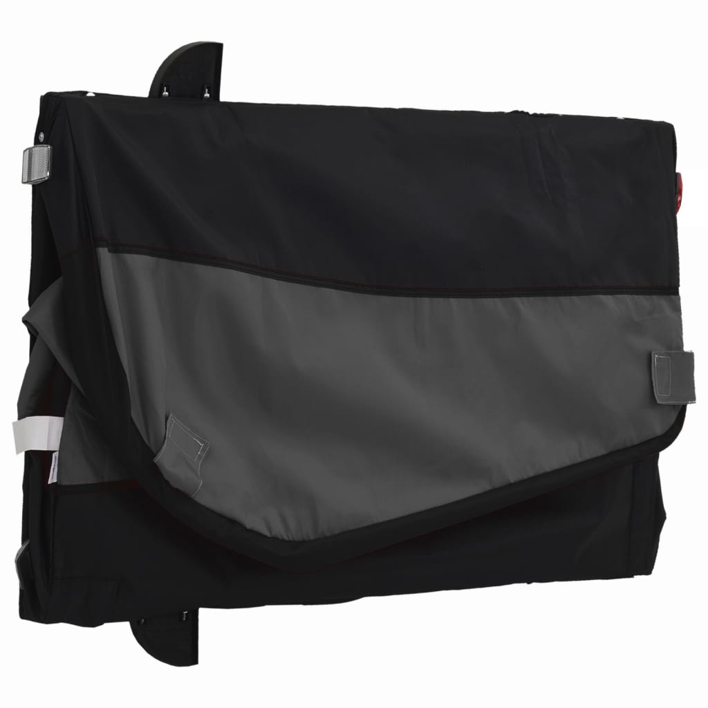 fekete vas kerékpár-utánfutó 30 kg