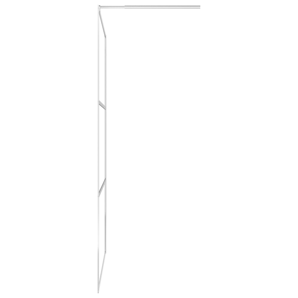króm ESG üveg és alumínium zuhanyfal polccal 90 x 195 cm