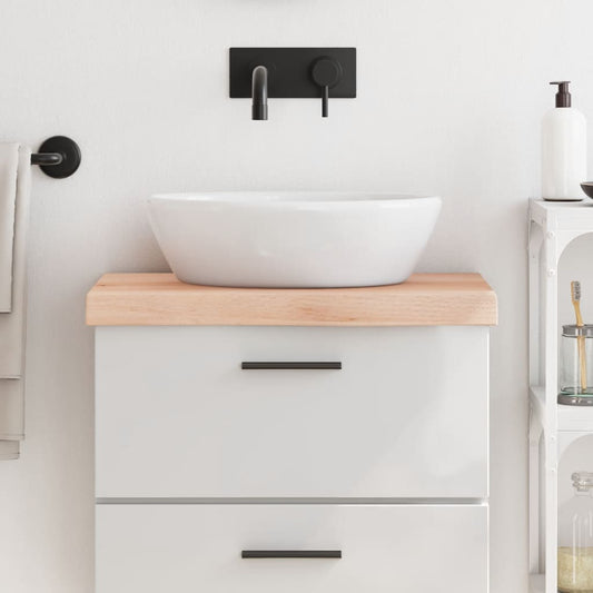 kezeletlen tömör fa fürdőszobai pult 60x30x(2-6) cm