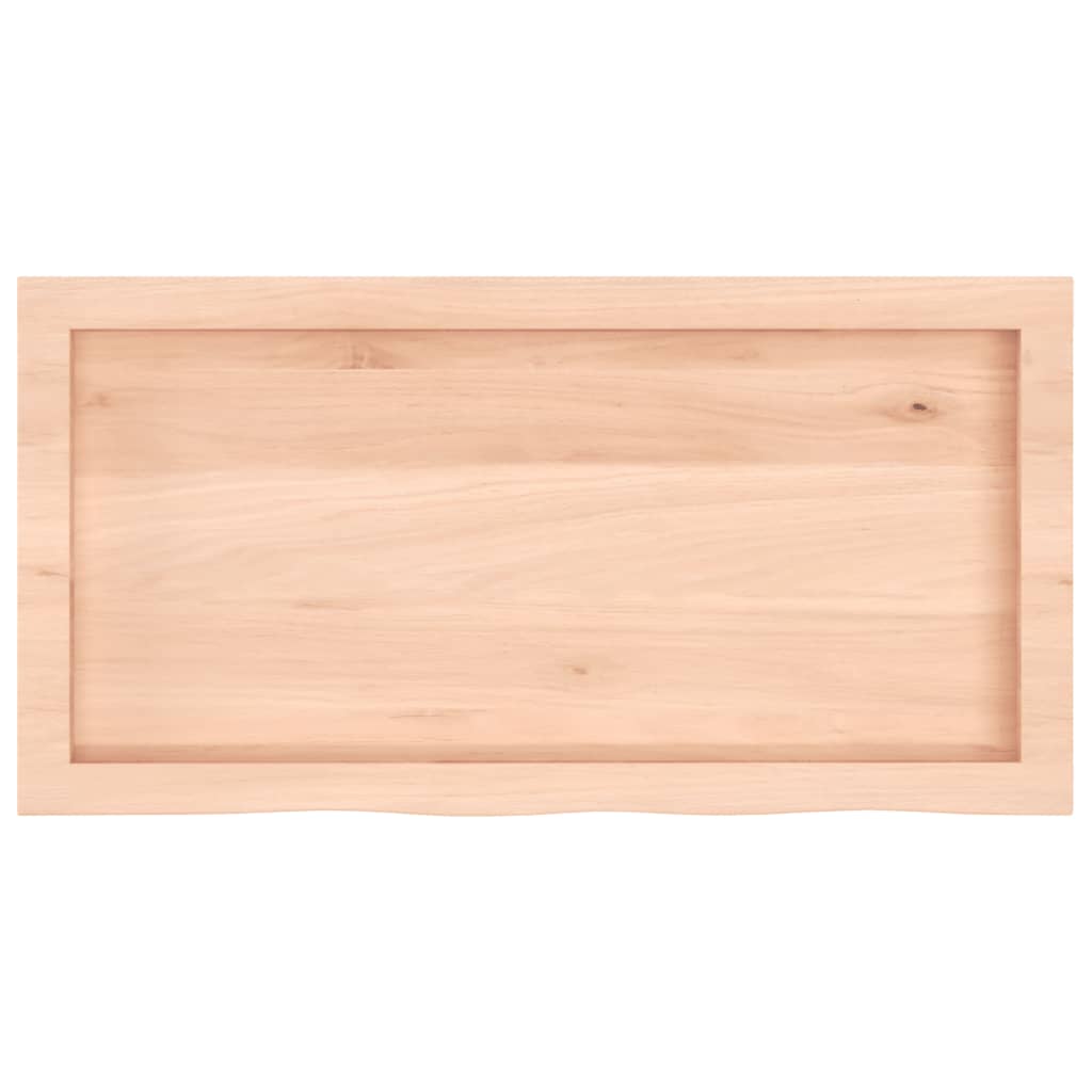 kezeletlen tömör fa fürdőszobai pult 80x40x(2-4) cm