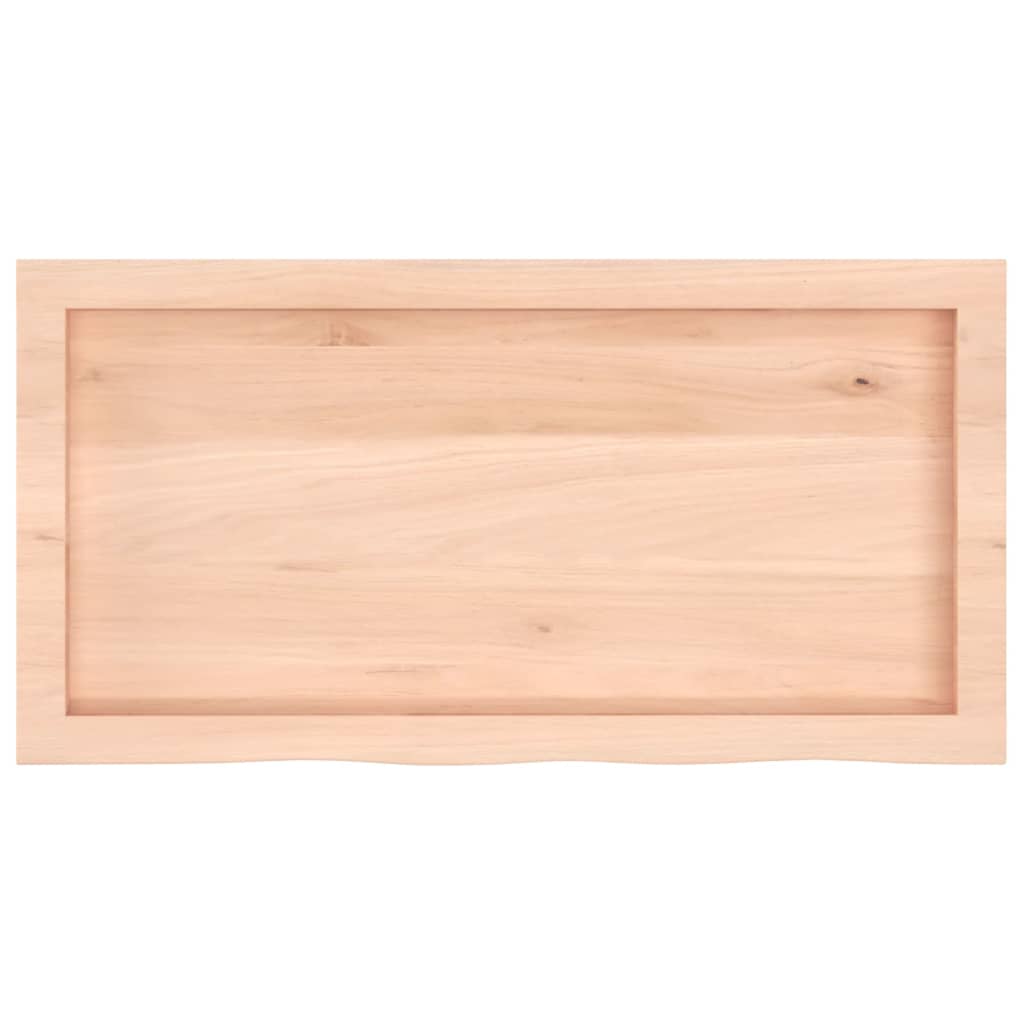 kezeletlen tömör fa fürdőszobai pult 80x40x(2-6) cm