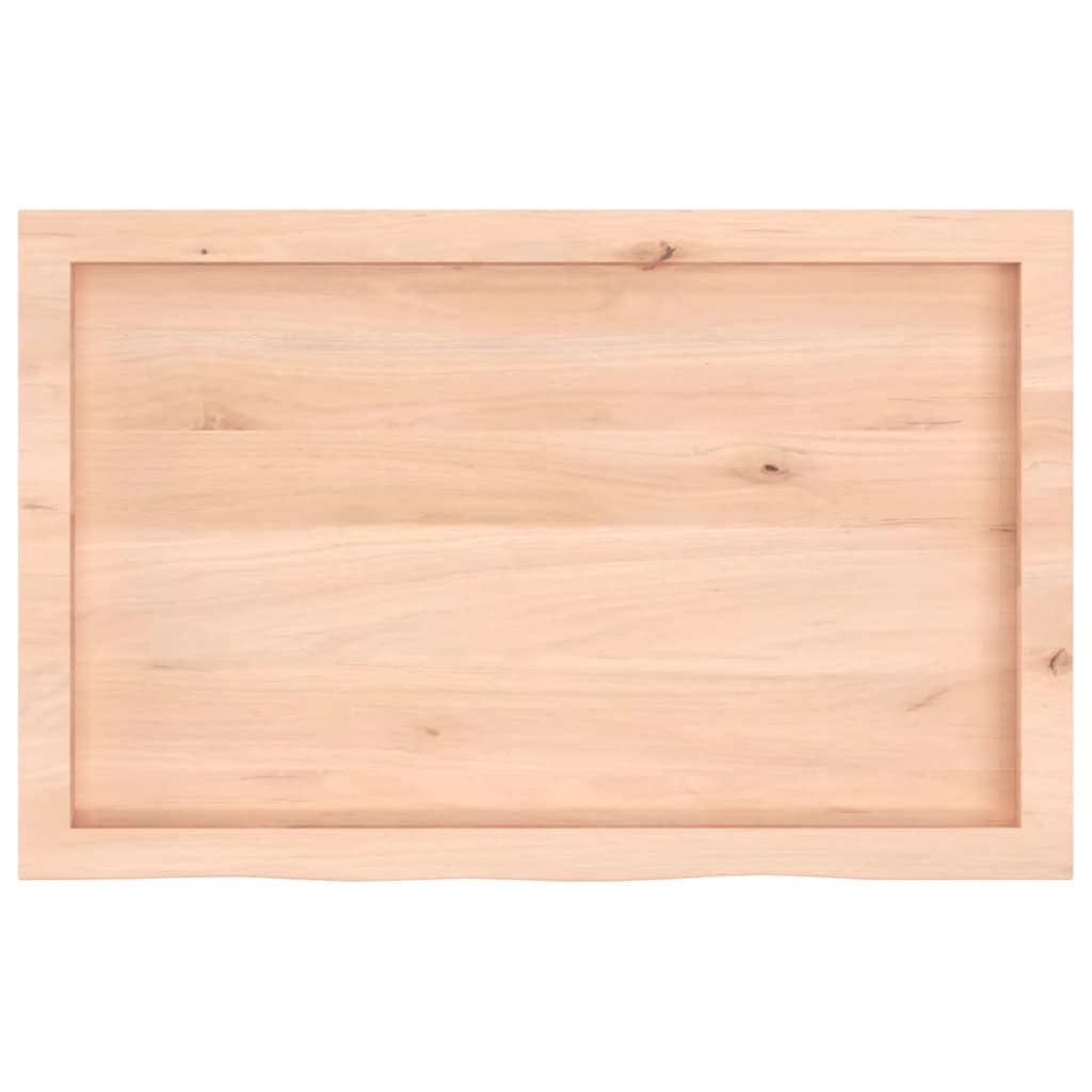 kezeletlen tömör fa fürdőszobai pult 80x50x(2-4) cm