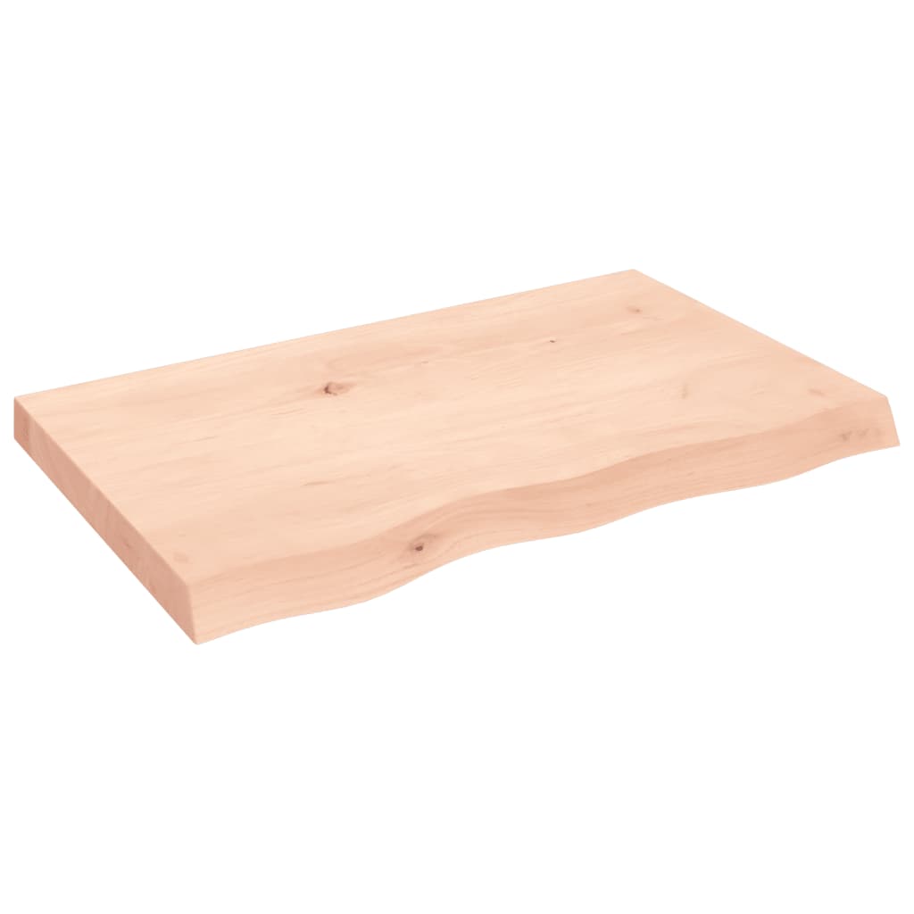 kezeletlen tömör fa fürdőszobai pult 80x50x(2-6) cm