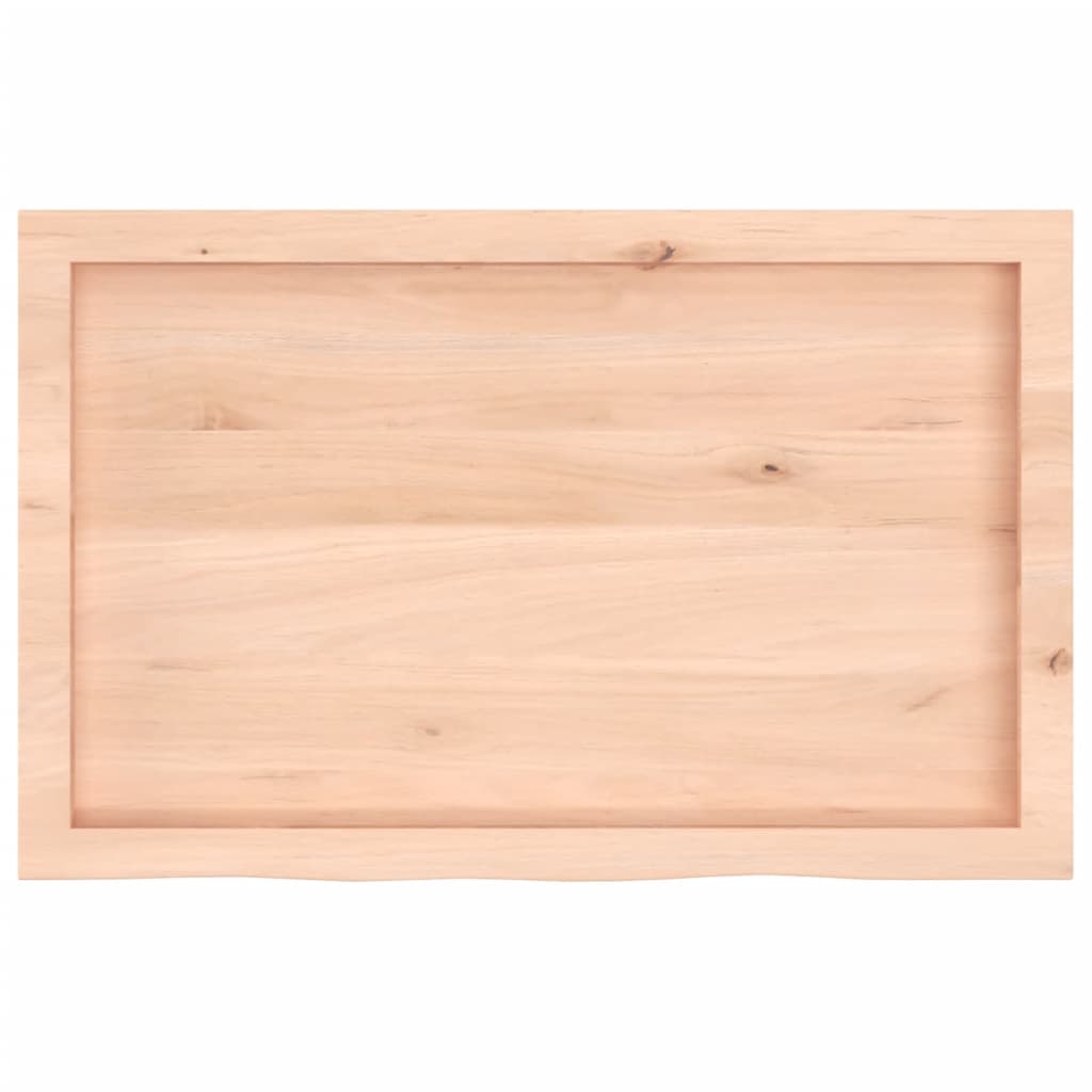 kezeletlen tömör fa fürdőszobai pult 80x50x(2-6) cm