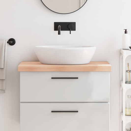 kezeletlen tömör fa fürdőszobai pult 80x50x(2-6) cm