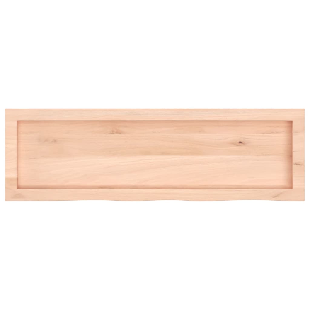 kezeletlen tömör fa fürdőszobai pult 100x30x(2-4) cm