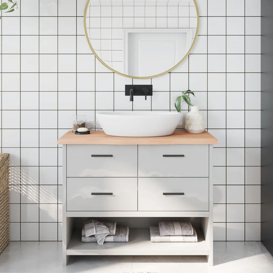 kezeletlen tömör fa fürdőszobai pult 100x40x(2-4) cm