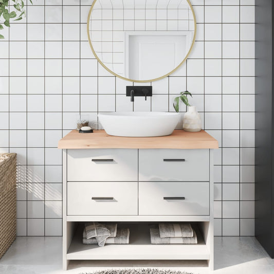 kezeletlen tömör fa fürdőszobai pult 100x60x(2-6) cm