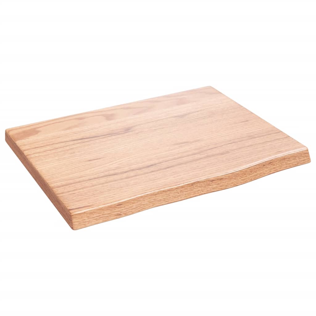 világosbarna kezelt tömör fa fürdőszobai pult 40x30x2 cm