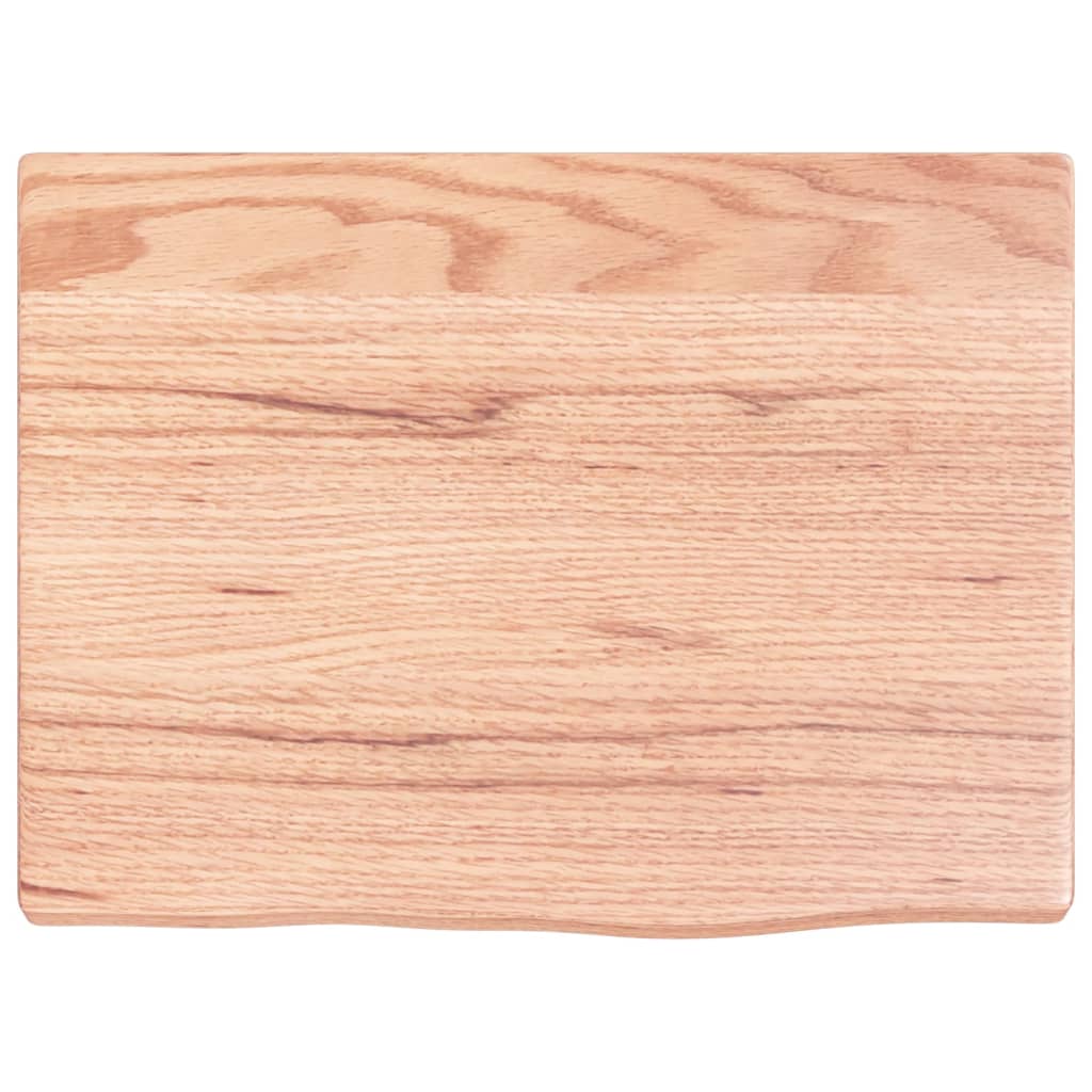 világosbarna kezelt tömör fa fürdőszobai pult 40x30x2 cm