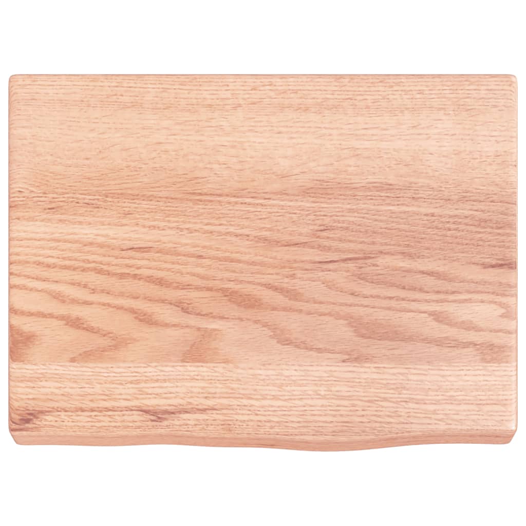 világosbarna kezelt tömör fa fürdőszobai pult 40x30x(2-4) cm