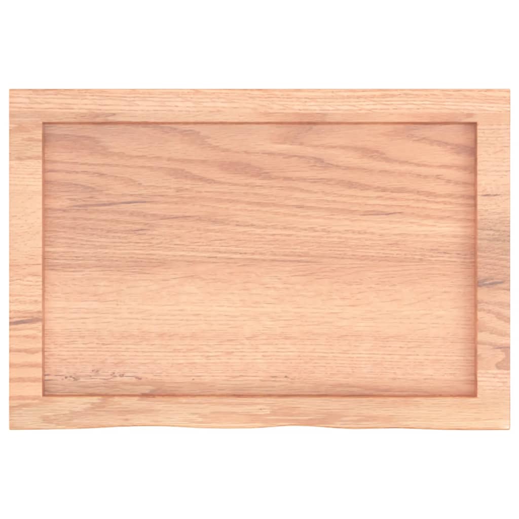 világosbarna kezelt tömör fa fürdőszobai pult 60x40x(2-4) cm