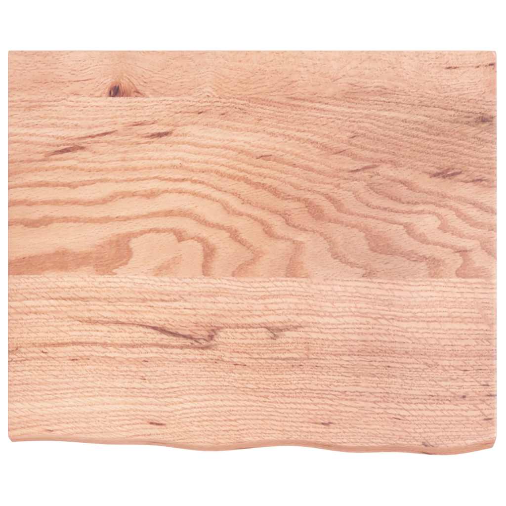 világosbarna kezelt tömör fa fürdőszobai pult 60x50x(2-4) cm
