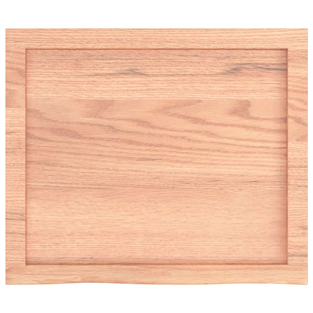 világosbarna kezelt tömör fa fürdőszobai pult 60x50x(2-4) cm