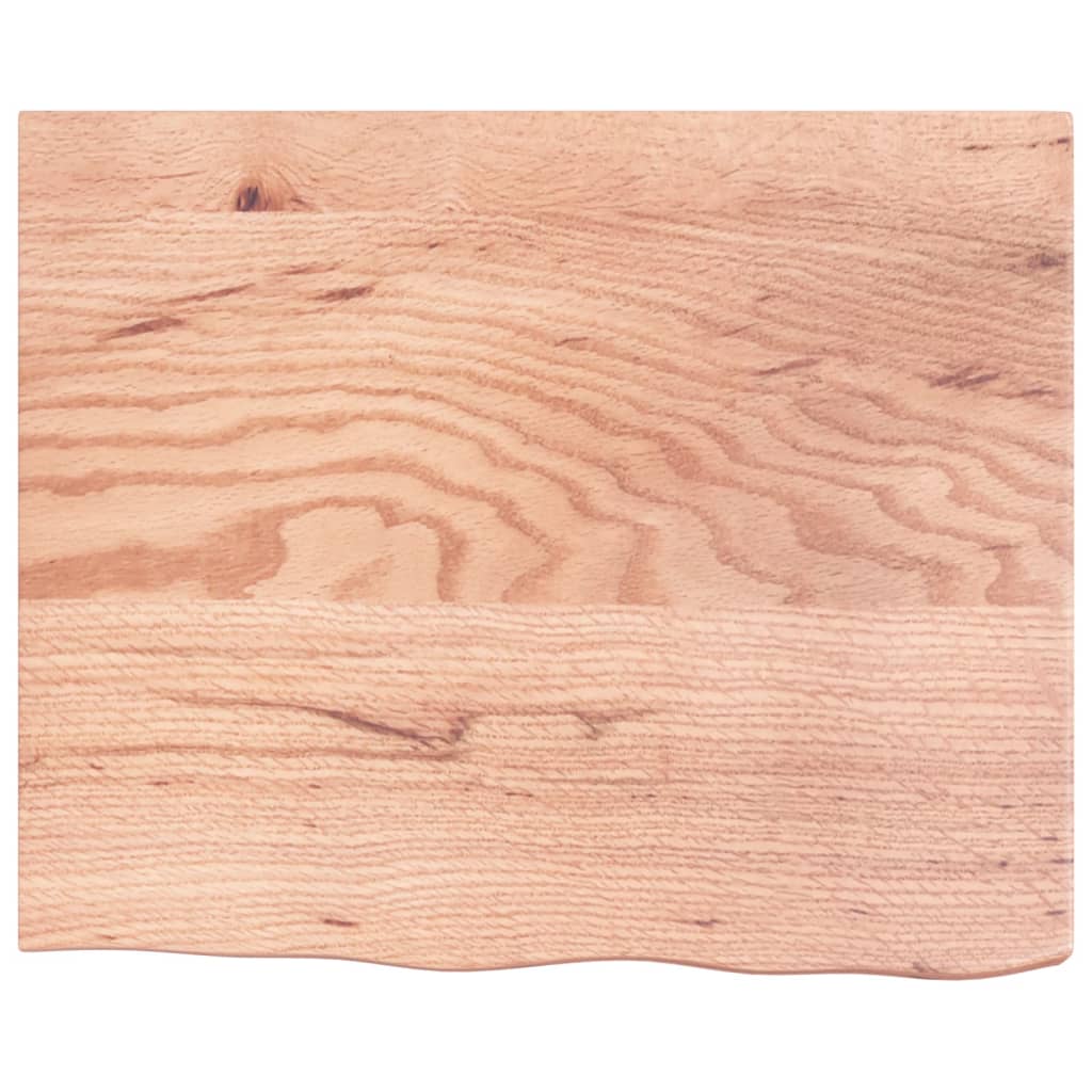 világosbarna kezelt tömör fa fürdőszobai pult 60x50x(2-6) cm