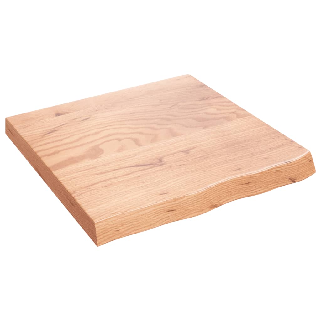 világosbarna kezelt tömör fa fürdőszobai pult 60x60x(2-6) cm