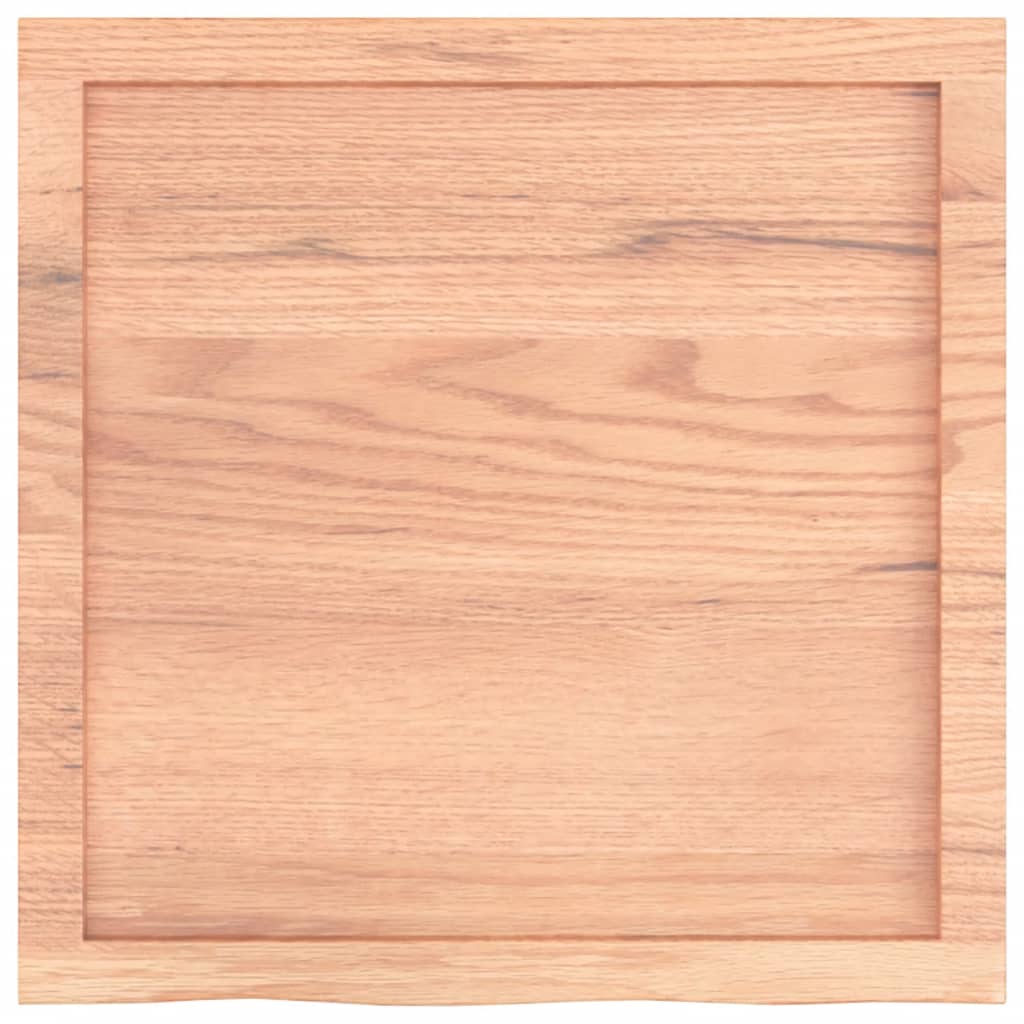 világosbarna kezelt tömör fa fürdőszobai pult 60x60x(2-6) cm