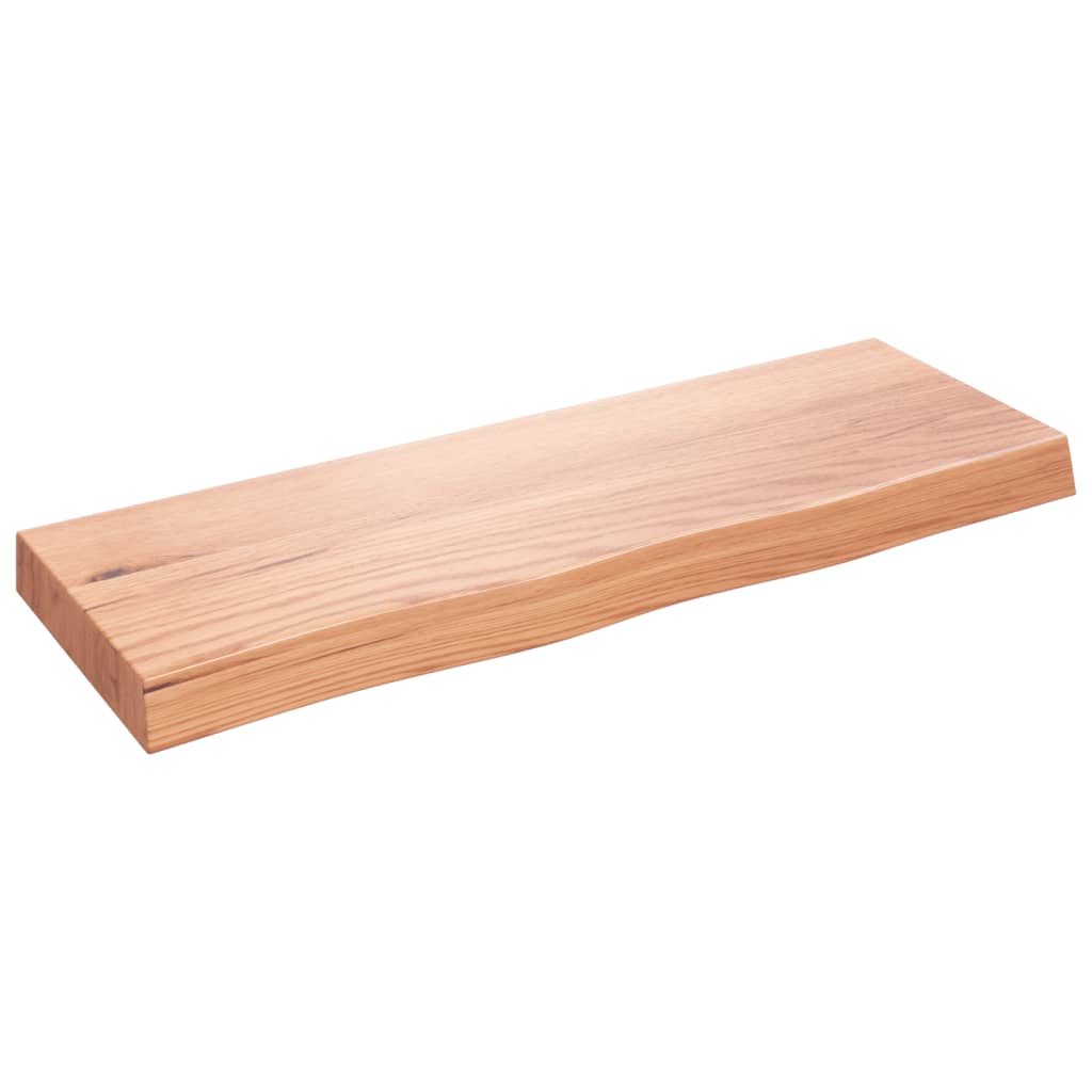 világosbarna kezelt tömör fa fürdőszobai pult 80x30x(2-6) cm