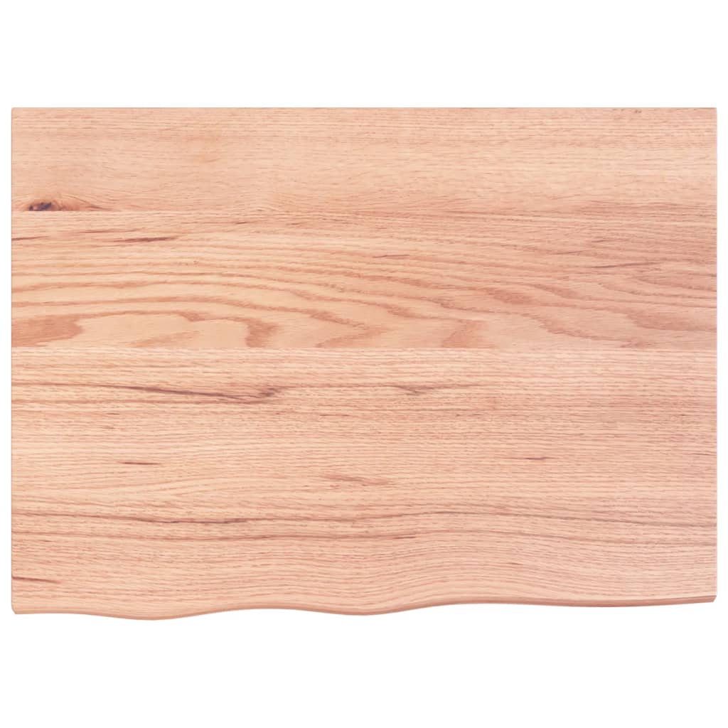 világosbarna kezelt tömör fa fürdőszobai pult 80x60x2 cm