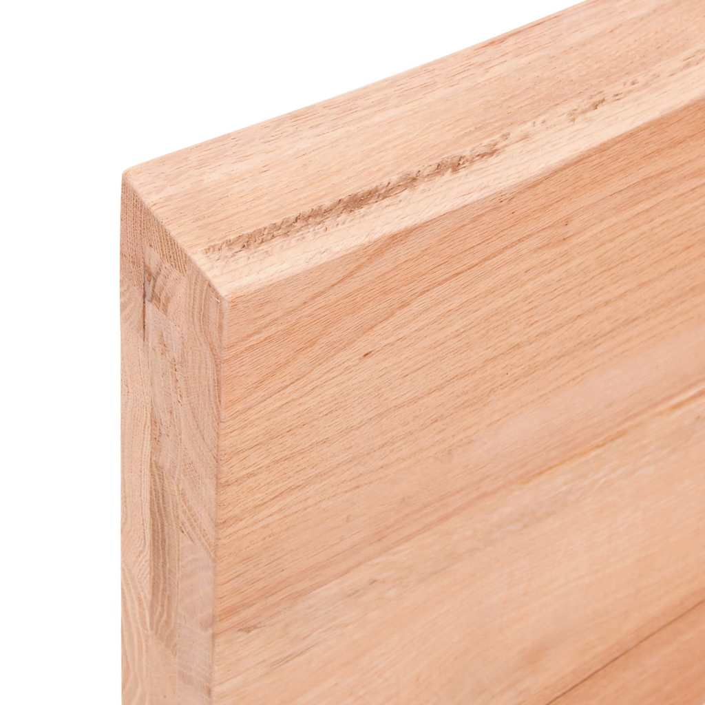 világosbarna kezelt tömör fa fürdőszobai pult 120x50x(2-6) cm