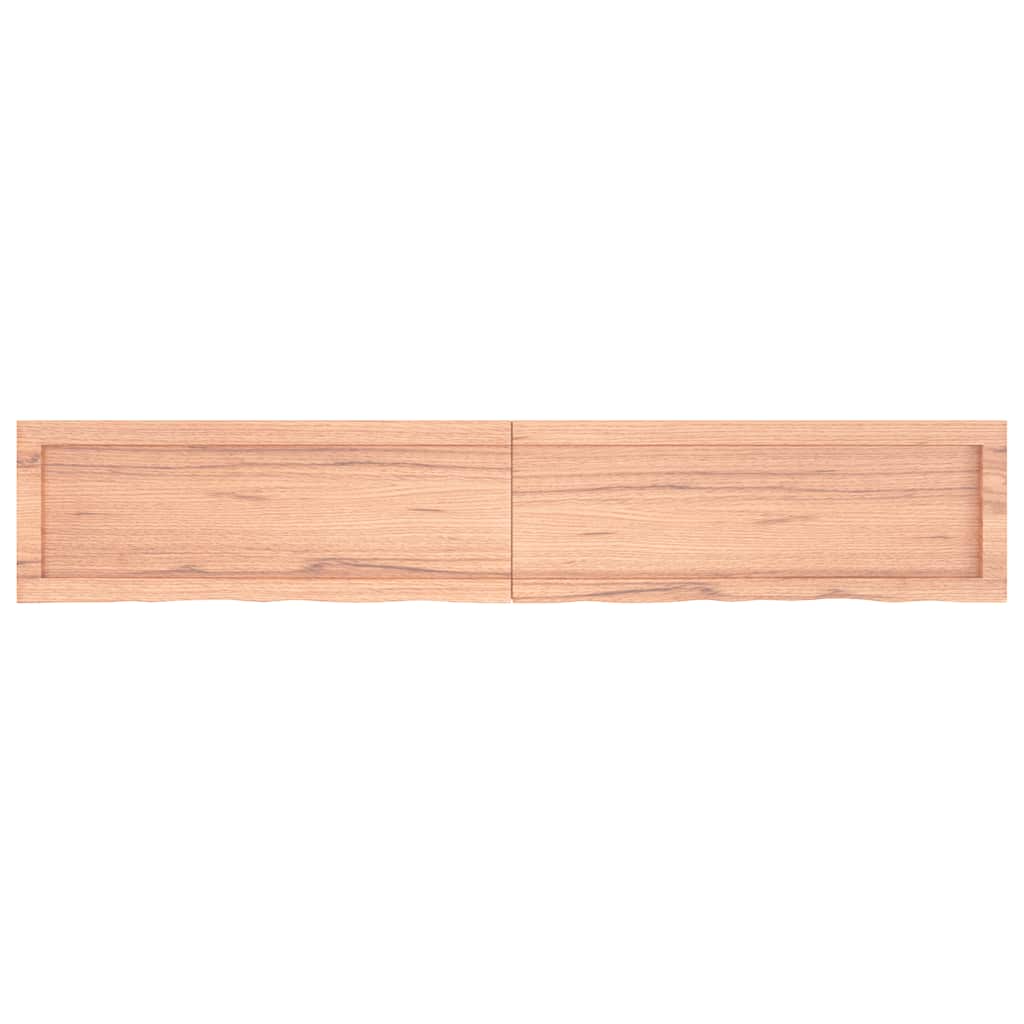 világosbarna kezelt tömör fa fürdőszobai pult 160x30x(2-4) cm