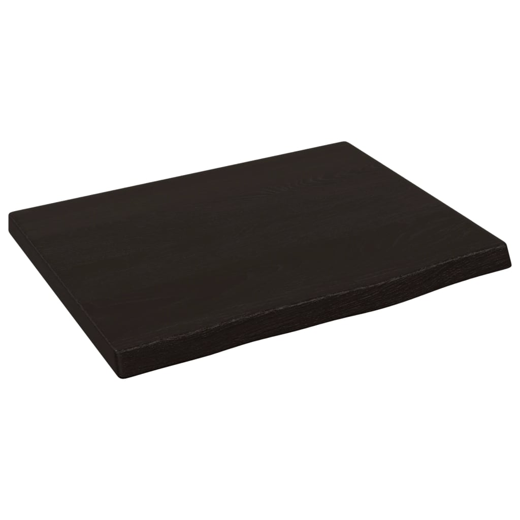 sötétbarna kezelt tömör fa fürdőszobai pult 40x30x2 cm