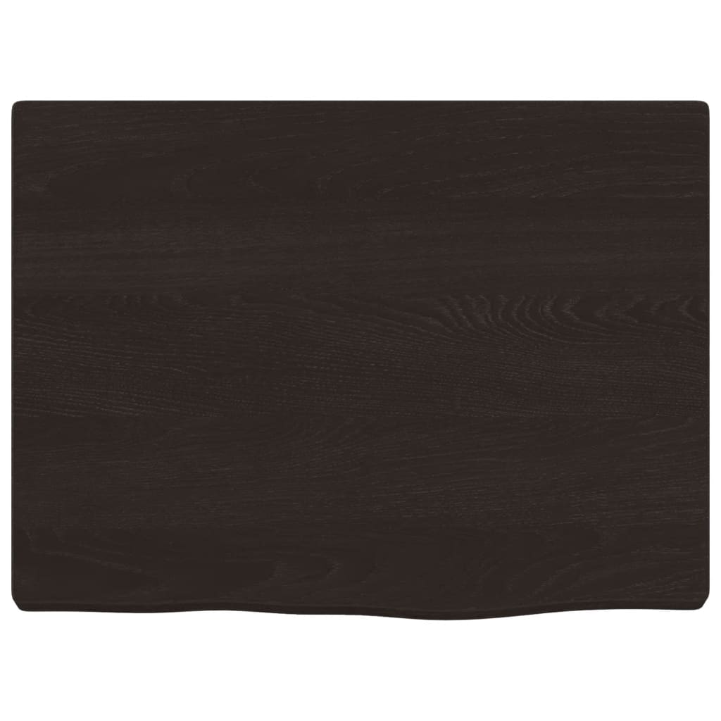 sötétbarna kezelt tömör fa fürdőszobai pult 40x30x2 cm