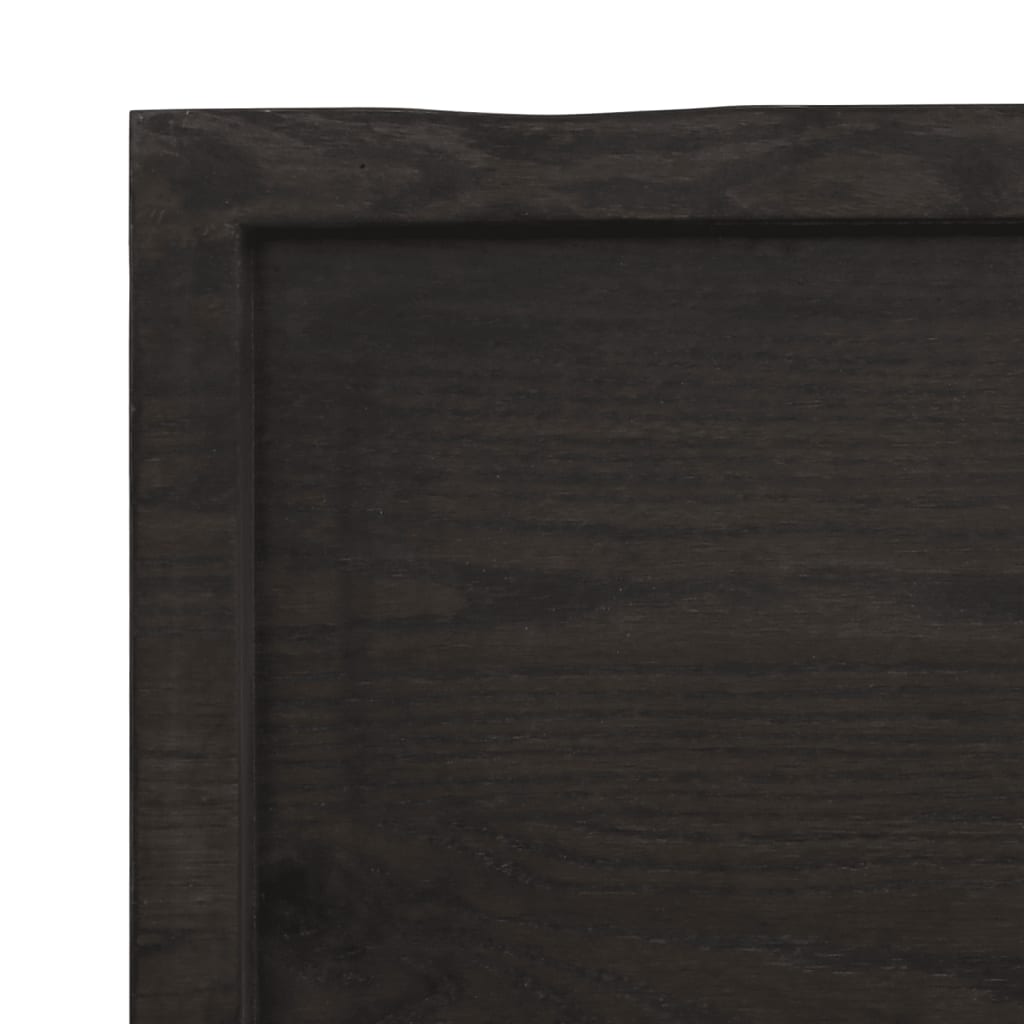 sötétbarna kezelt tömör fa fürdőszobai pult 40x30x(2-6) cm
