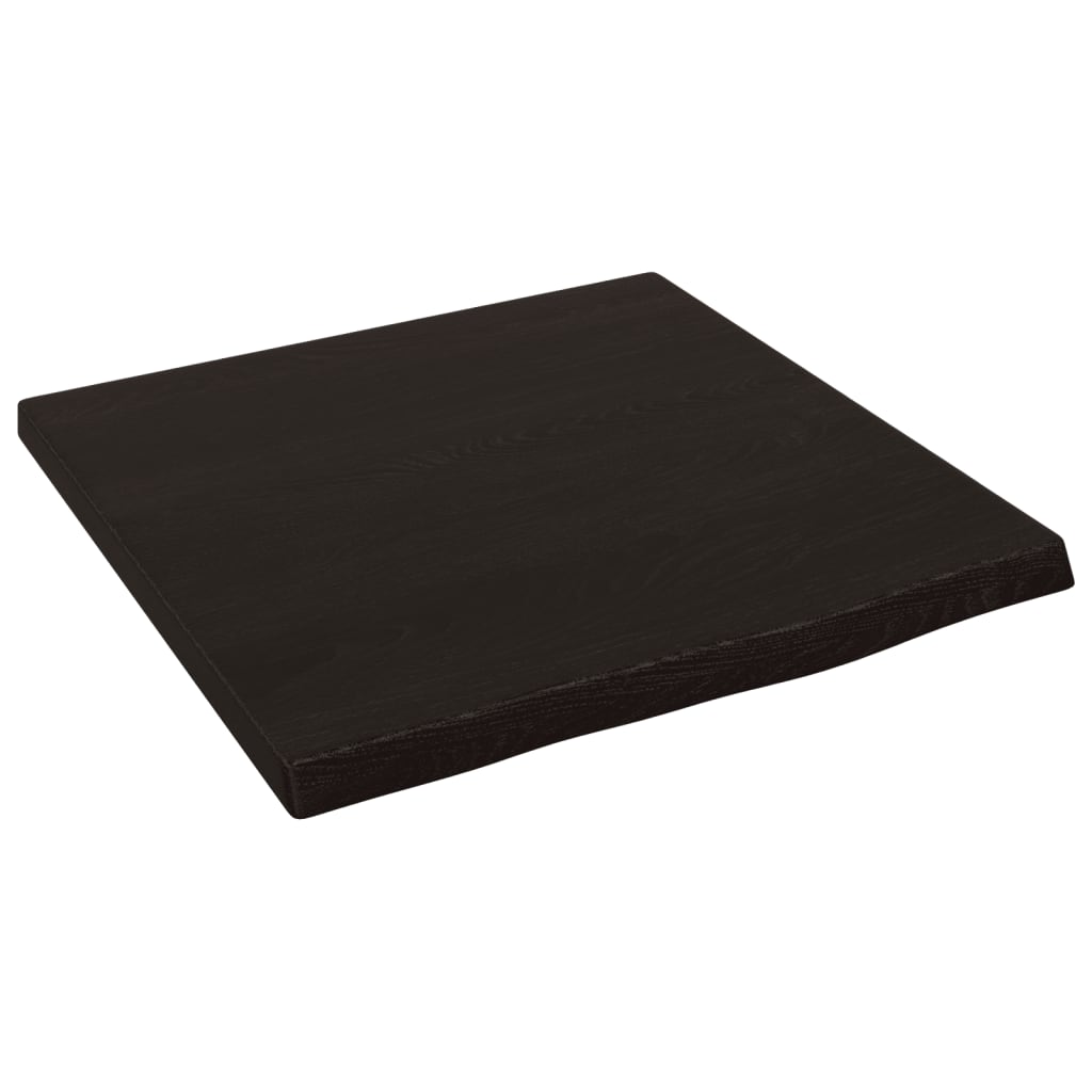 sötétbarna kezelt tömör fa fürdőszobai pult 40x40x2 cm
